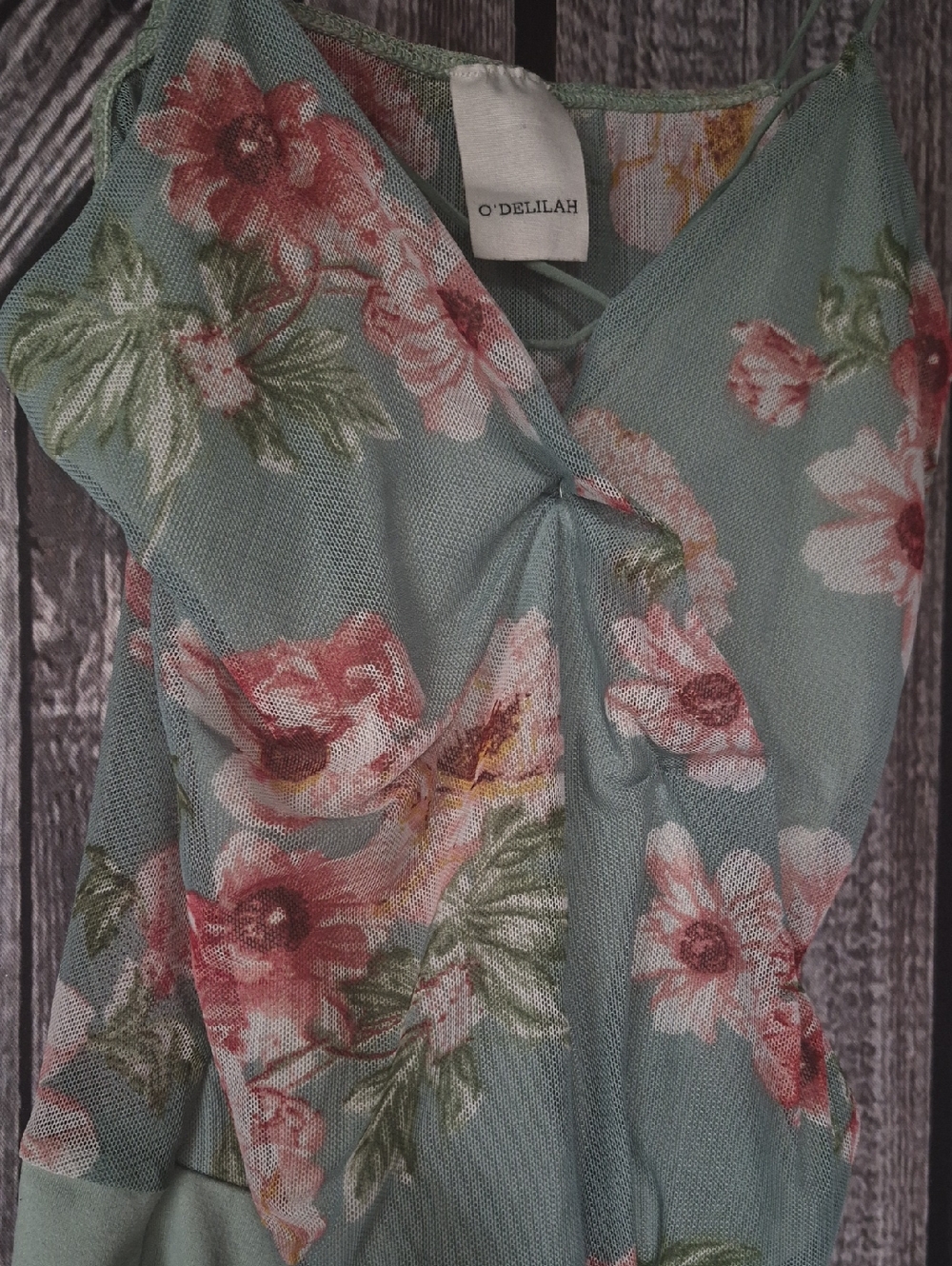 O Delilah Floral Wrap Bodysuit